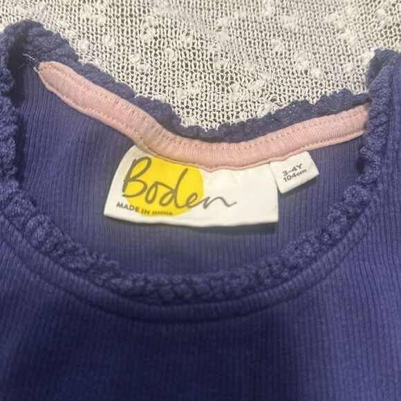 Boden Navy Blue Sleeveless Tank Top 3-4Y 4 FREE - Picture 3 of 4